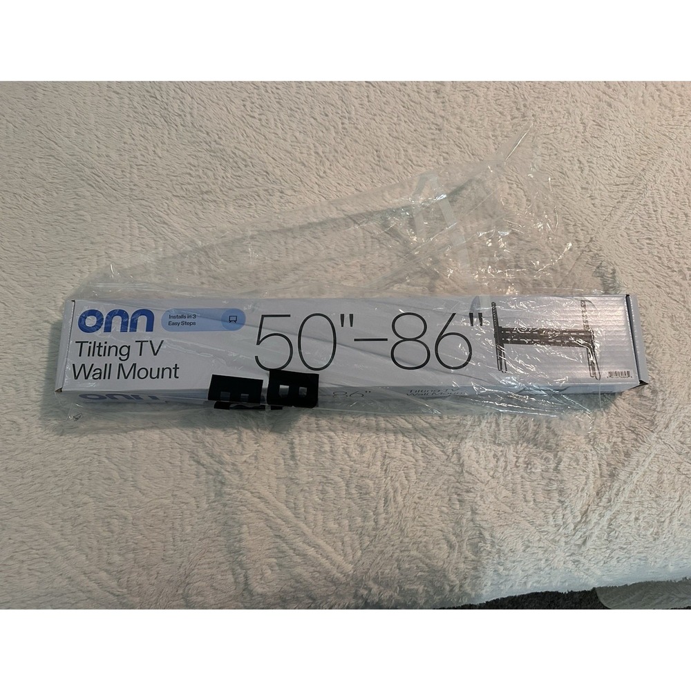 onn Tilting TV Wall Mount for 50-86 inch TVs Black 120lb Capacity VESA 600x400